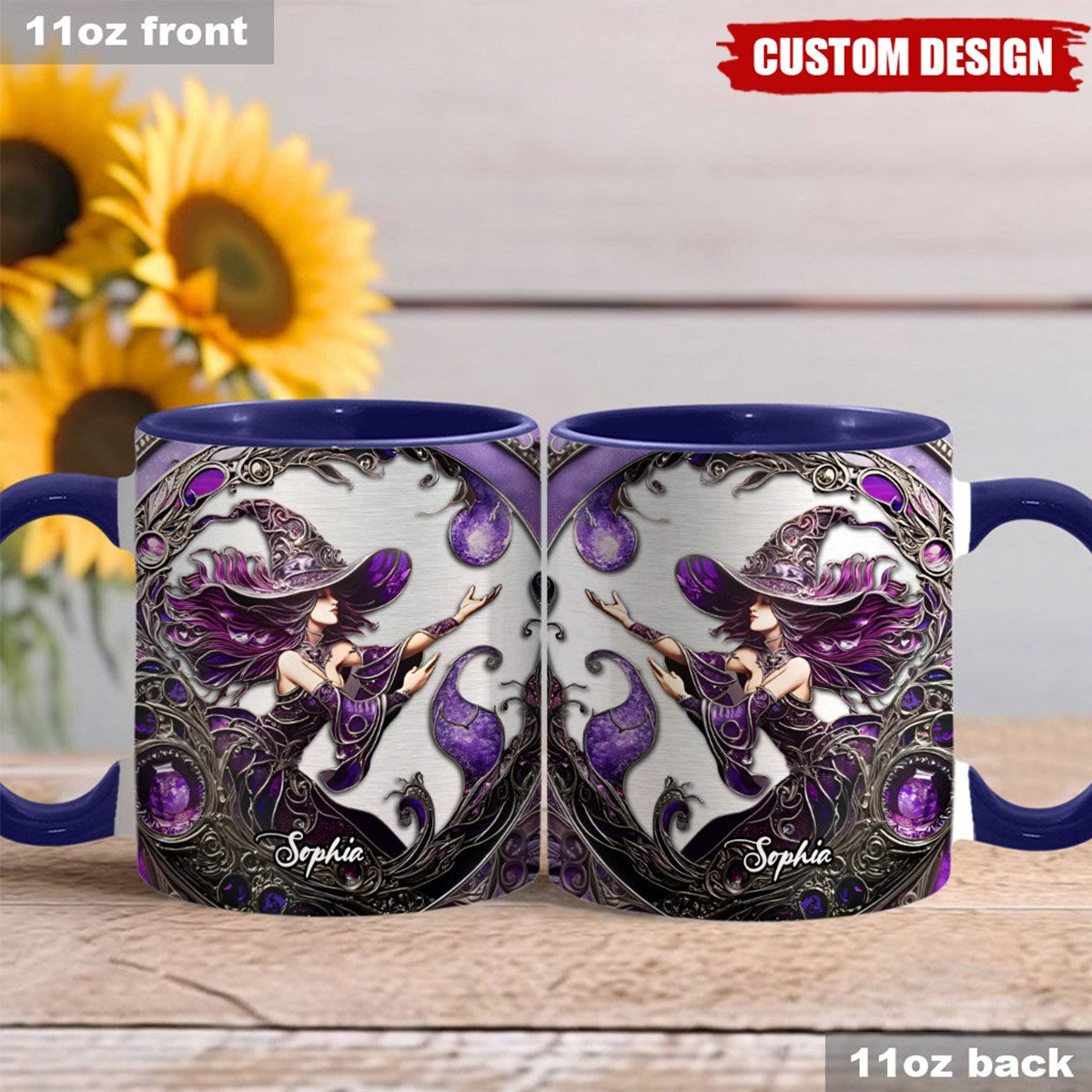 Beautiful Witch - Personalized Witch Accent Mug02