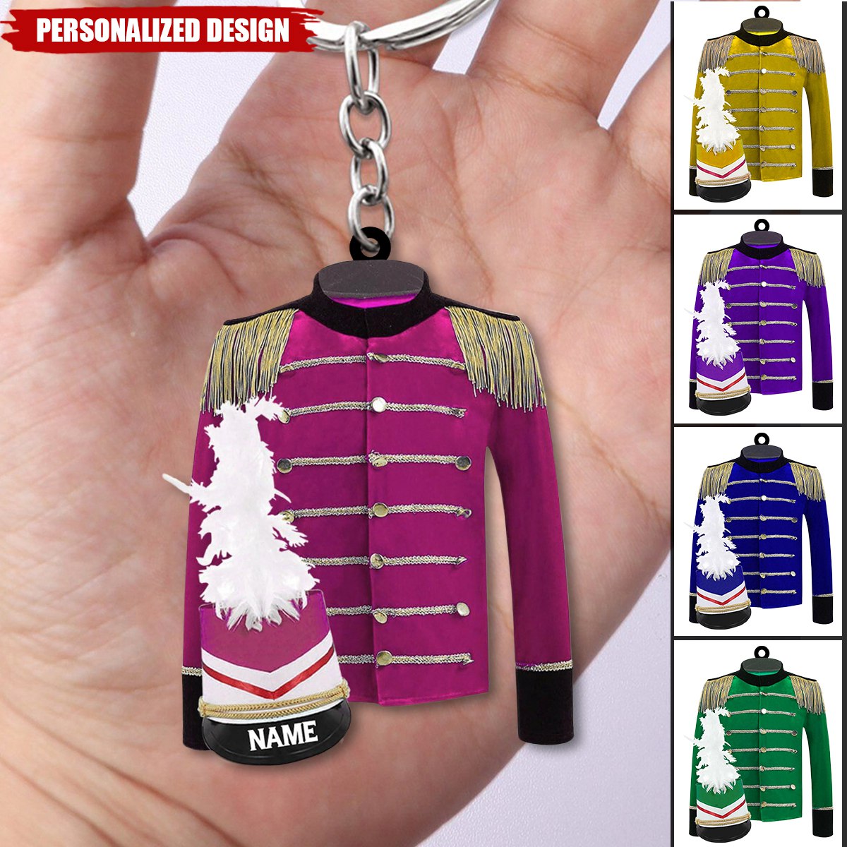 2025 New Release Personalized Marching Band Uniform Keychain-Gifts For Marching Band