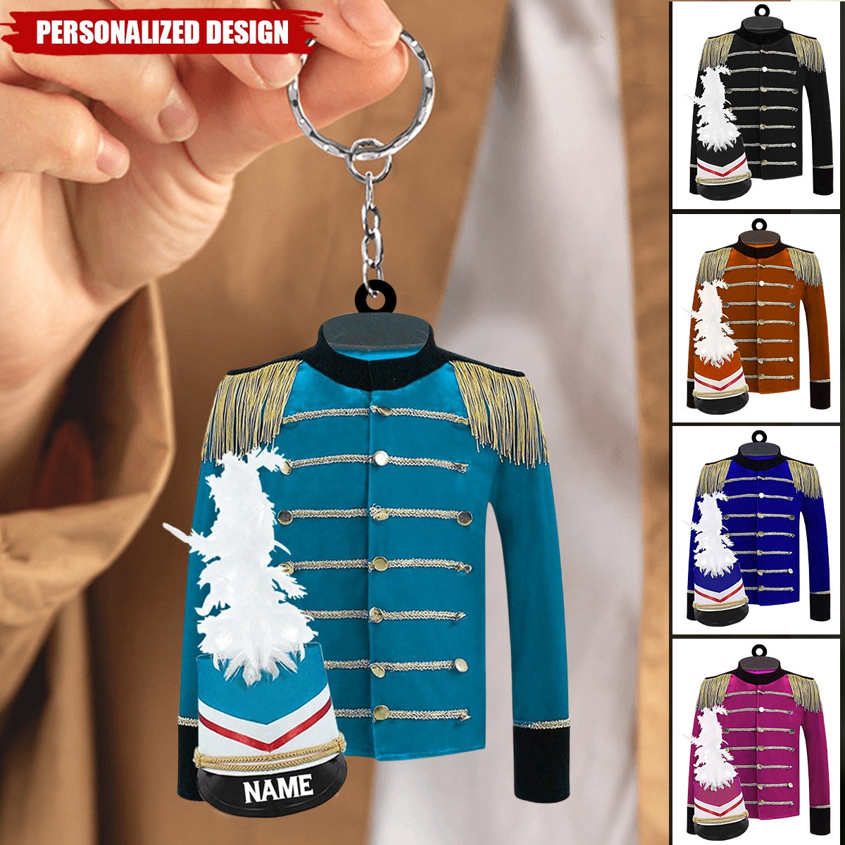 2025 New Release Personalized Marching Band Uniform Keychain-Gifts For Marching Band