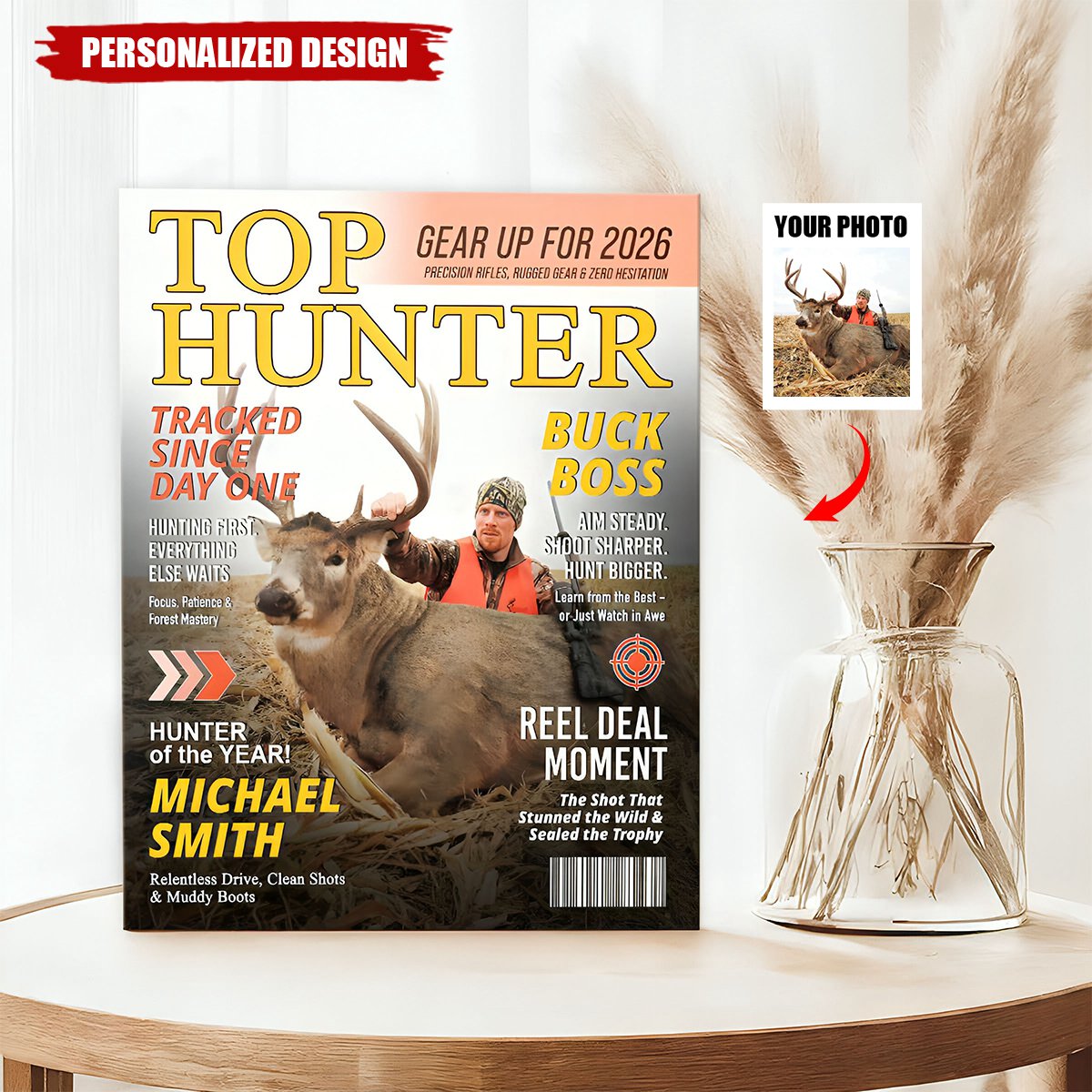 Custom Hunting Magazine Cover Poster, Gift For Hunting Player