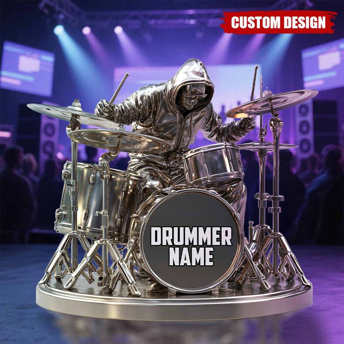 Cool Drummer - Personalized Drummer Custom Shaped Acrylic Plaque