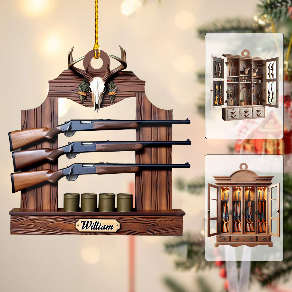 Personalized Gun Shelf Christmas Ornament-2024 New Release