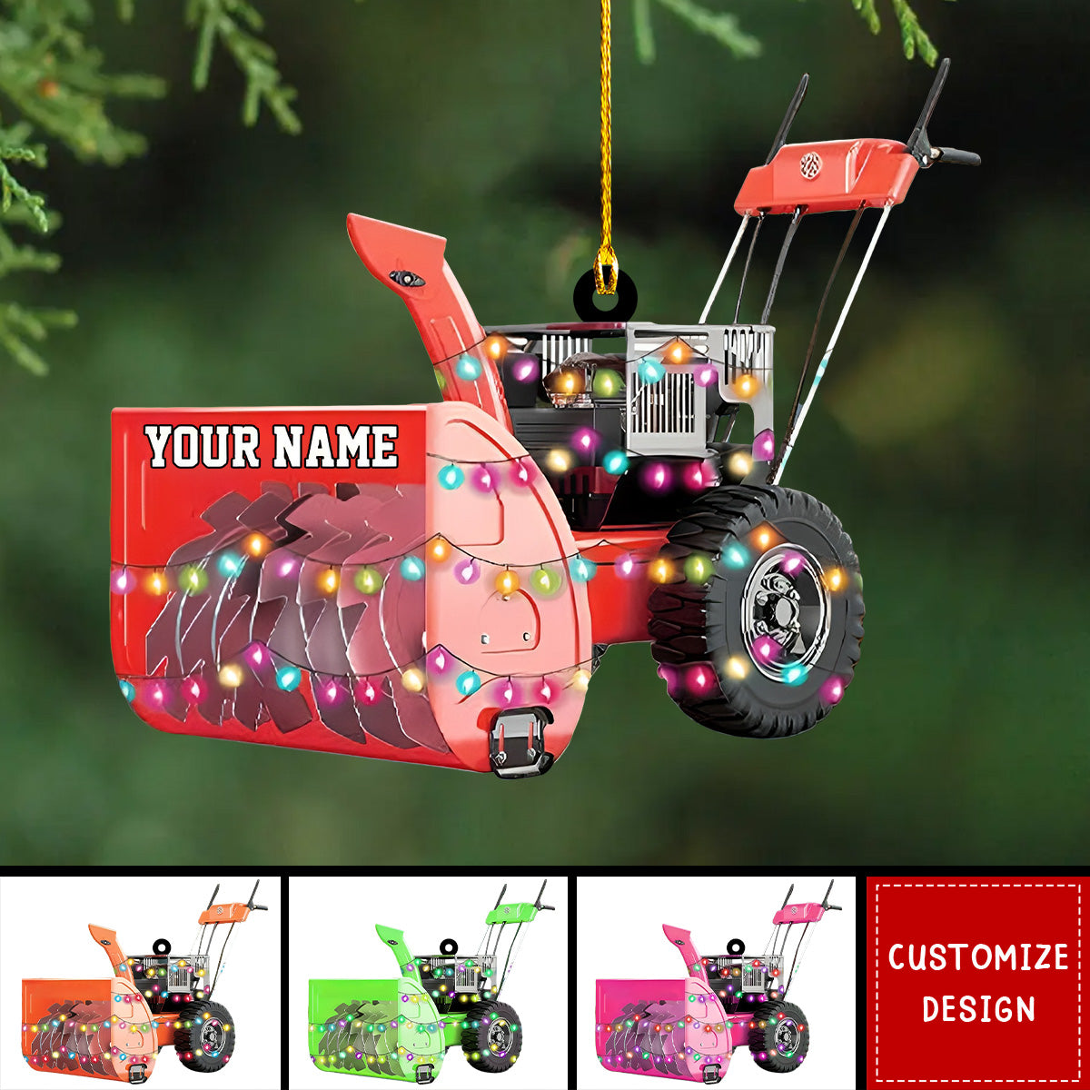 Personalized Snow Blowers Christmas Ornament 2025 New Release yeetcat