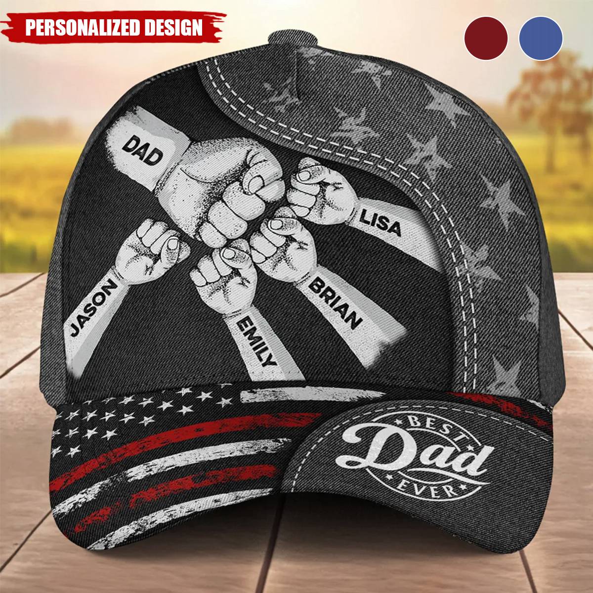 The Power Of Dad Comes From Love-Personalized Classic Cap