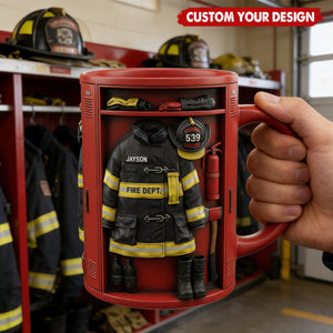 Firefighter Locker Mug - Personalized Gifts For Firefighter
