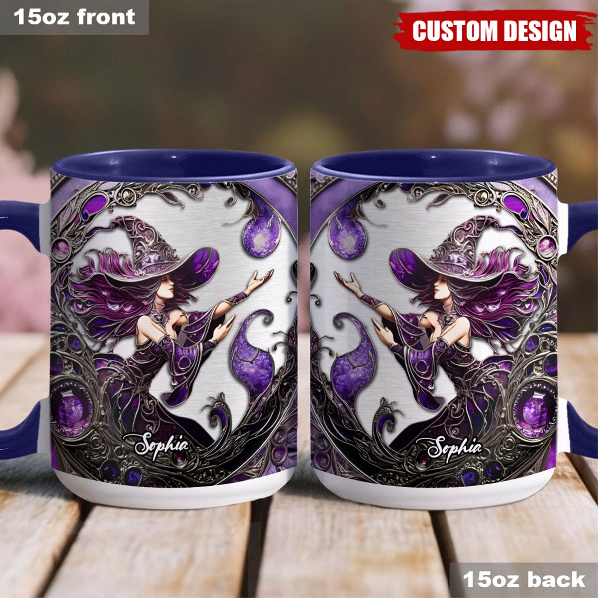 Beautiful Witch - Personalized Witch Accent Mug02