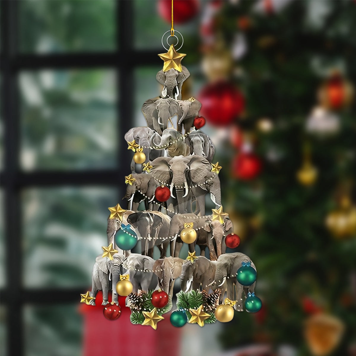 Elephant Christmas Lights Ornament-Gifts For Elephant Lovers-2024 New Release