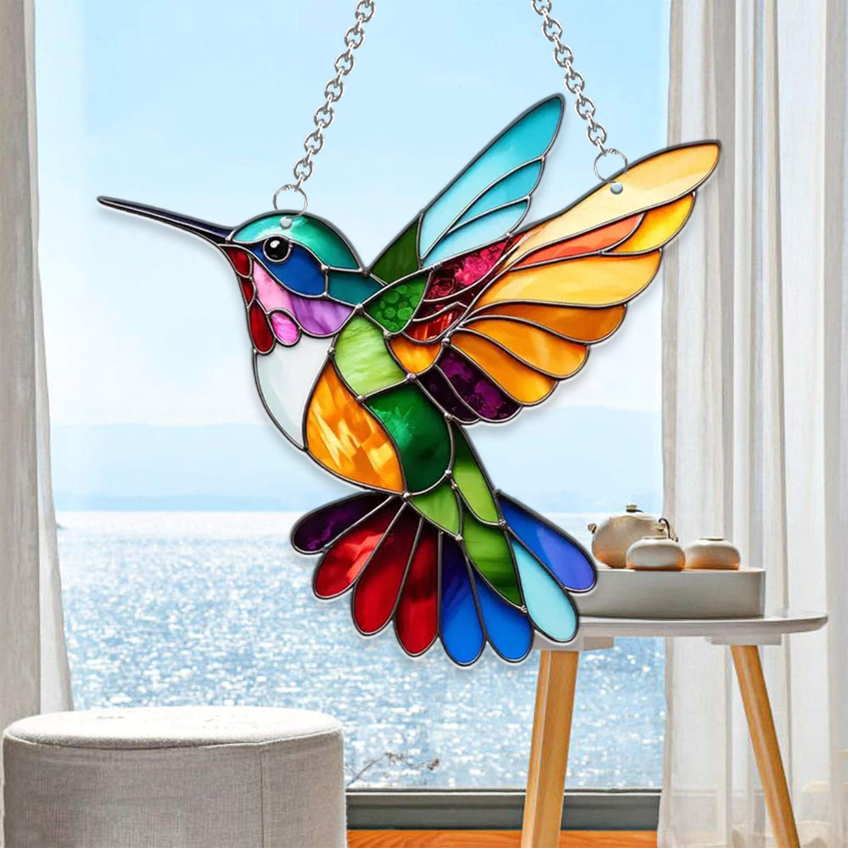 Colorful Hummingbird Suncatcher Ornament-Gift For Bird Lovers