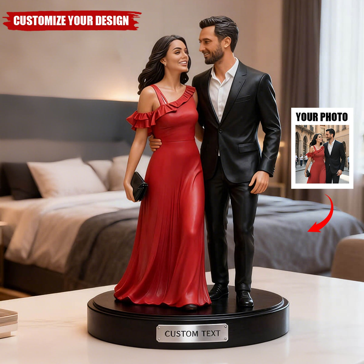 Personalized couple photo figure style Custom Shaped Plaque