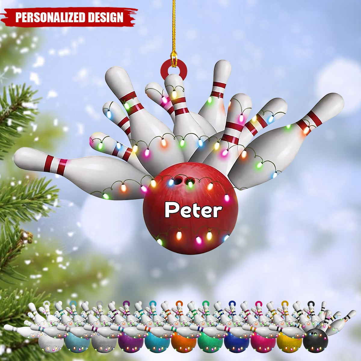 Personalized Bowling Christmas Ornament-Gifts For Bowling Lover-2024 New Release
