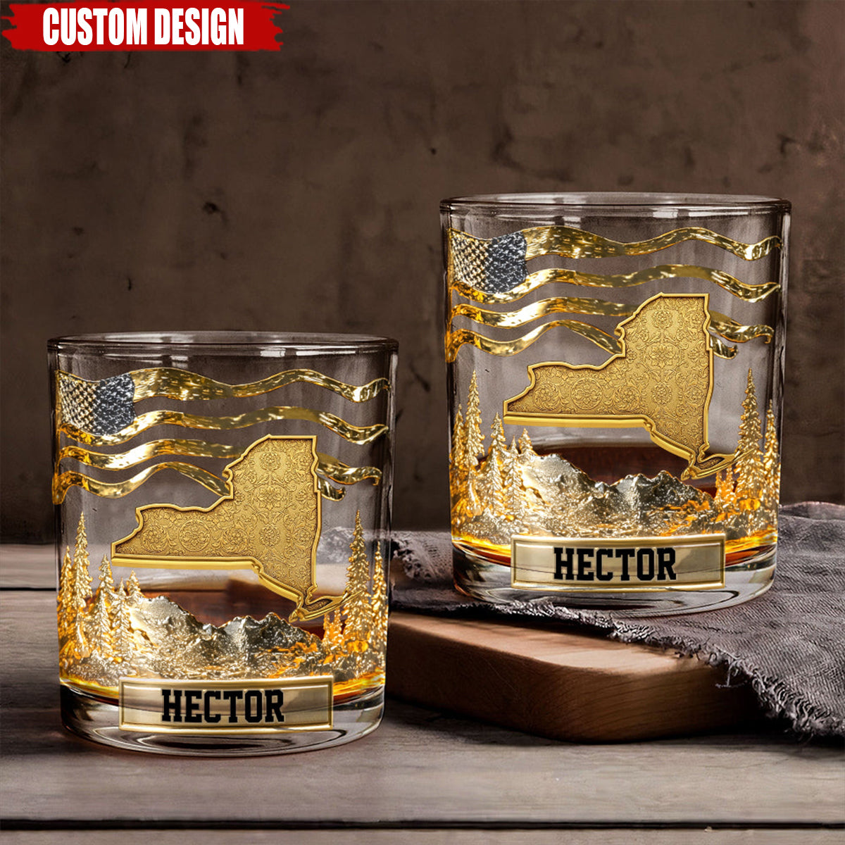 The State Pride - Personalized Luxury Whiskey Glass