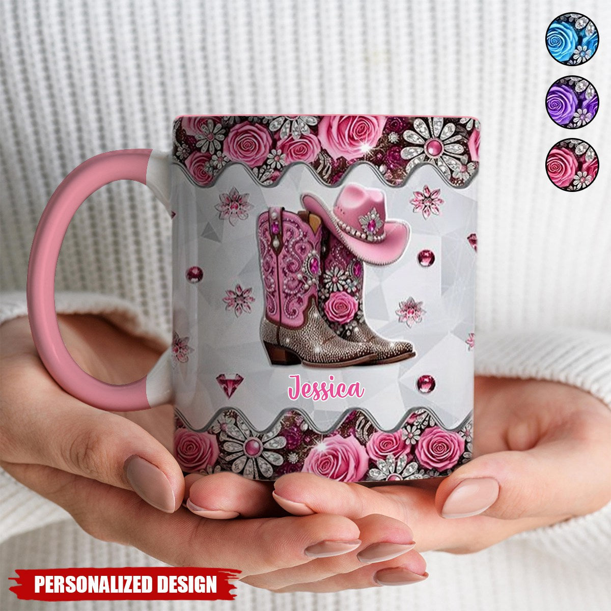 Cowgirl Boots-Personalized Cowgirl Accent Mug