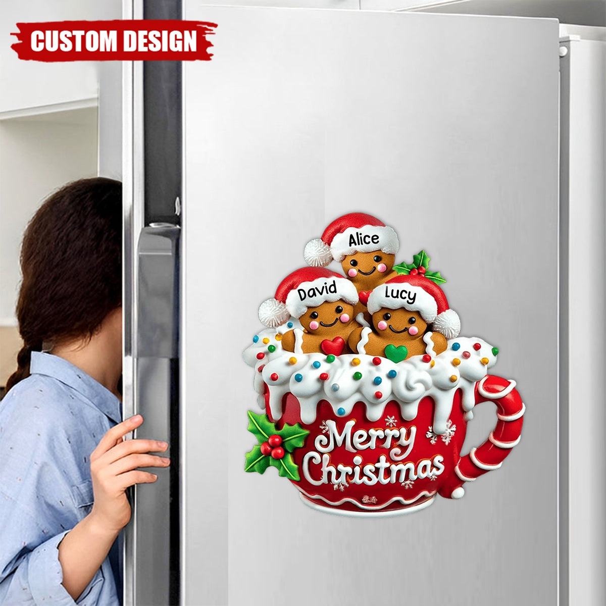 Merry Christmas - Personalized Decal/Sticker, Gift For Family - 2025 New Release