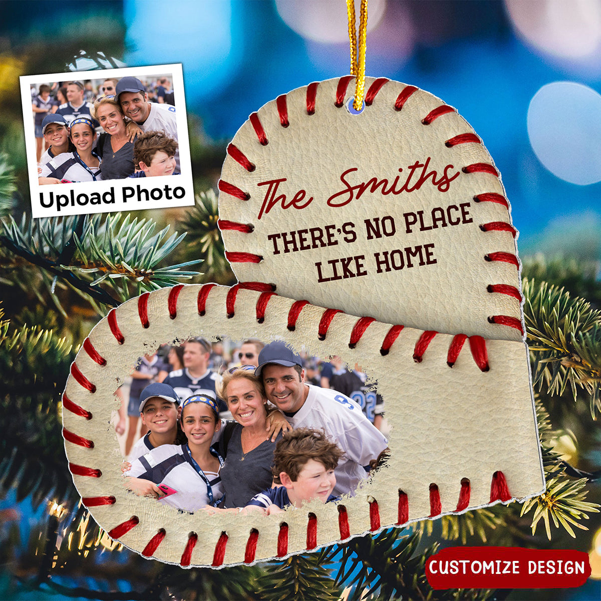 2024 New Release There's No Place Like Home - Personalized Christmas Acrylic Ornament