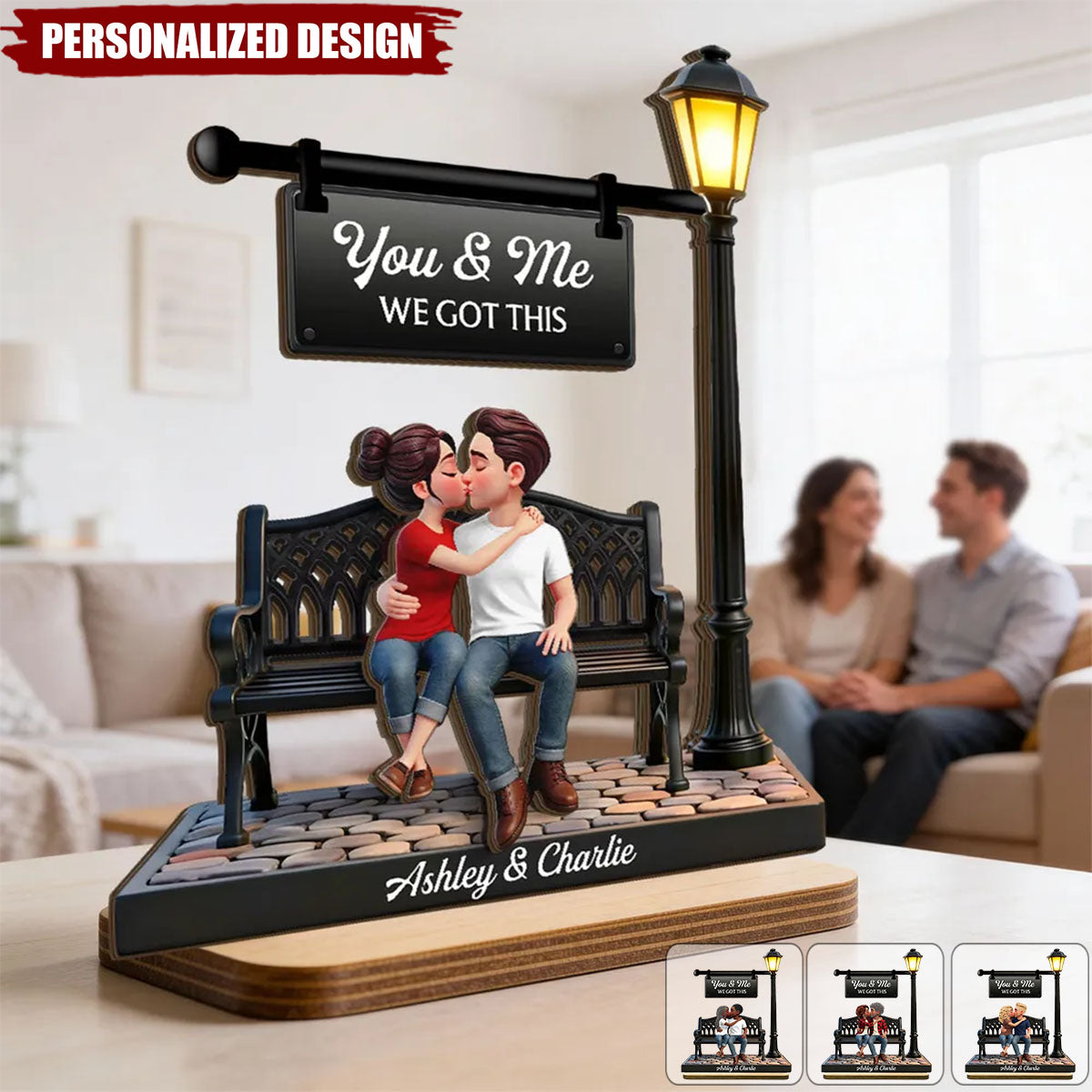 Personalized Romantic Couple Wooden Plaque-Valentine's Day Gift For Couple