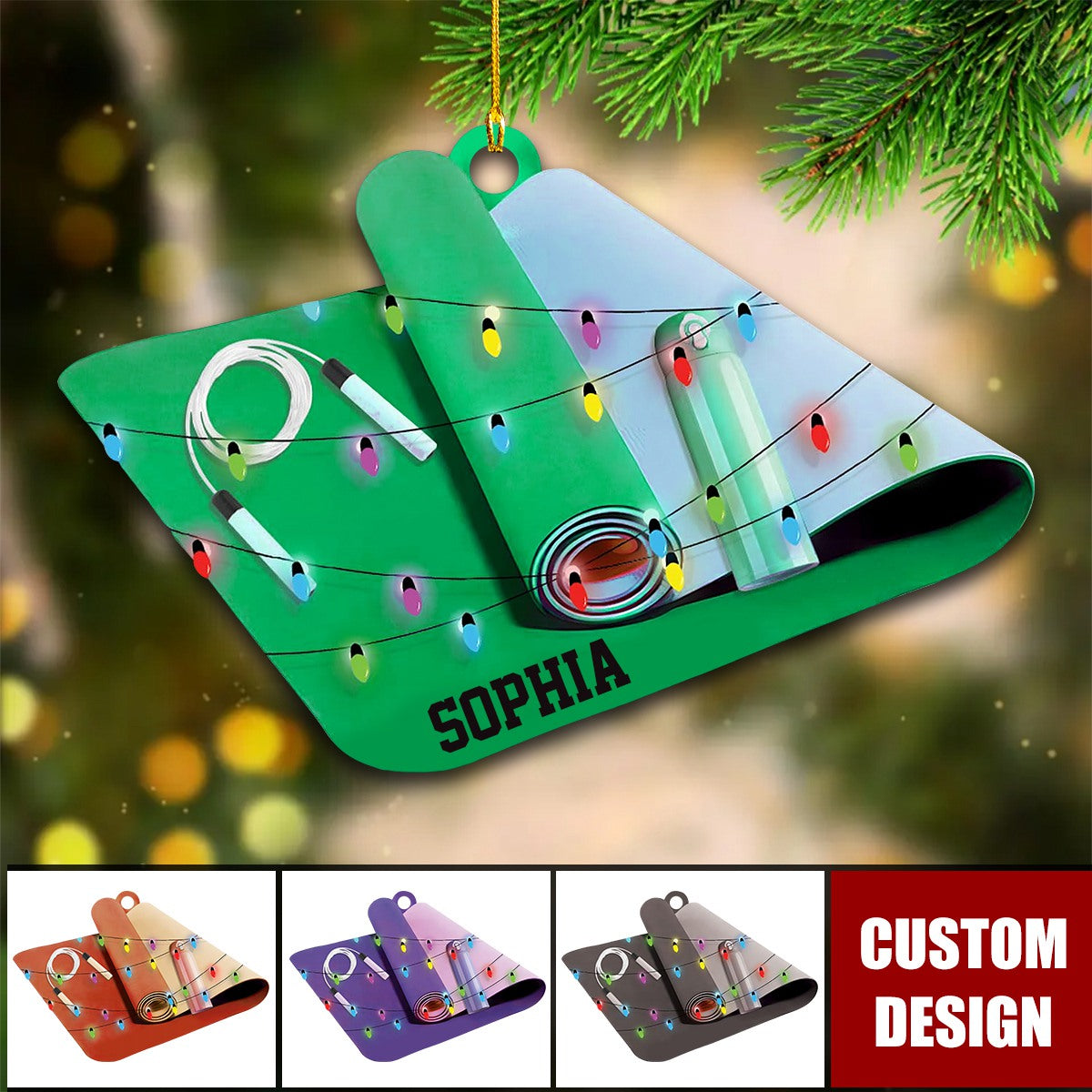 Personalized Yoga Christmas Ornament, Gift For Yoga Lovers - 2024 New Release
