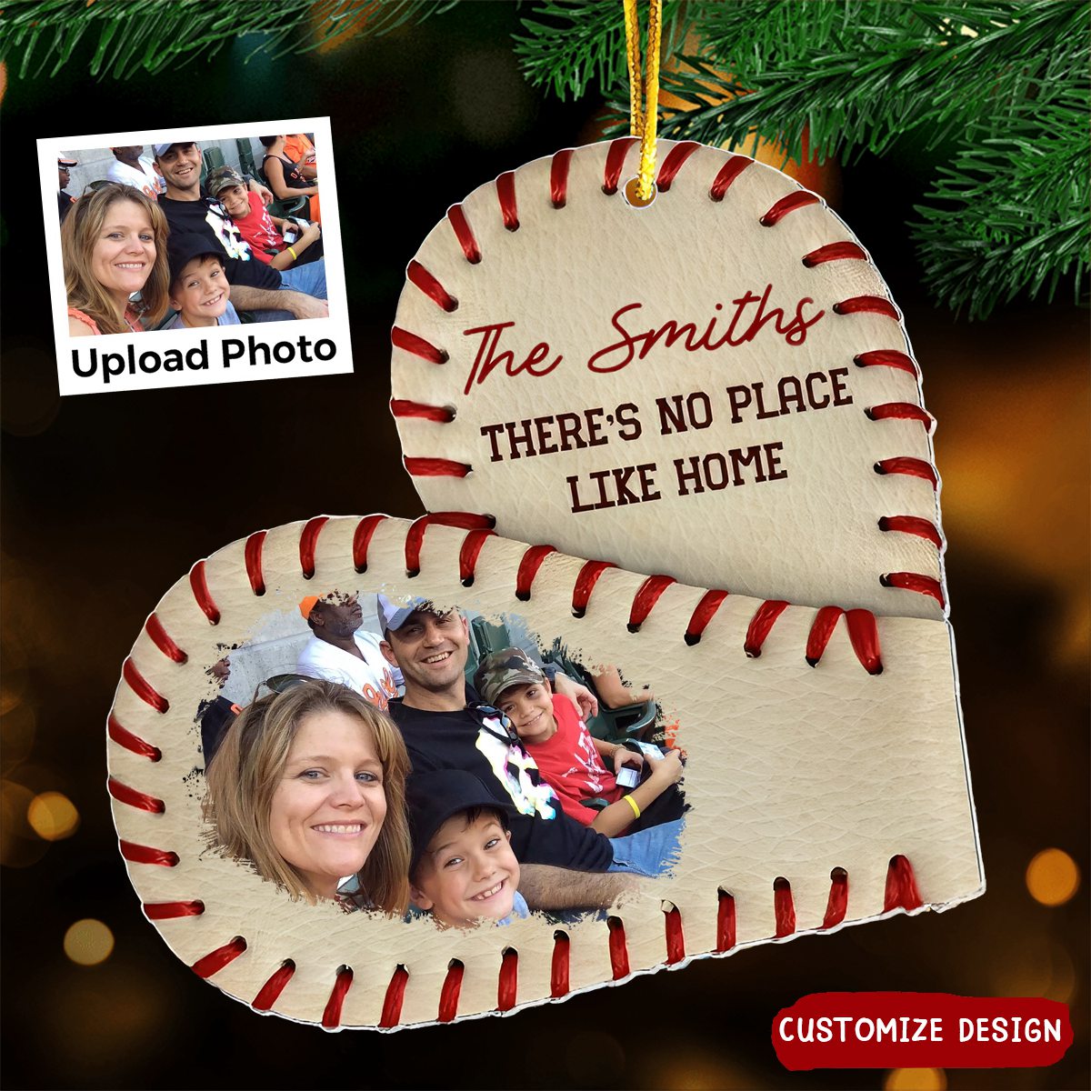 2024 New Release There's No Place Like Home - Personalized Christmas Acrylic Ornament