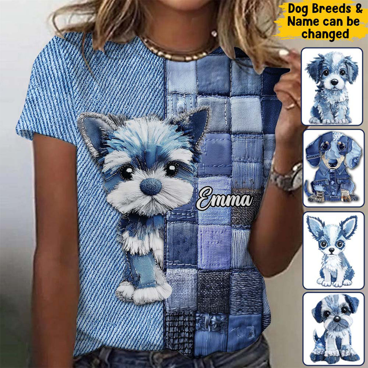 Love Dogs-Personalized Dog All Over Shirt