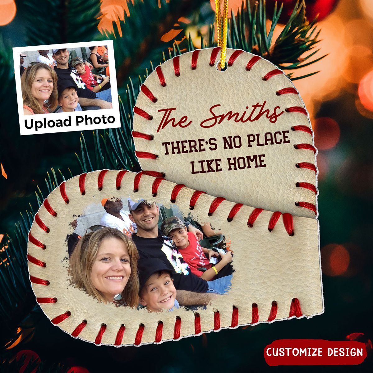 2024 New Release There's No Place Like Home - Personalized Christmas Acrylic Ornament