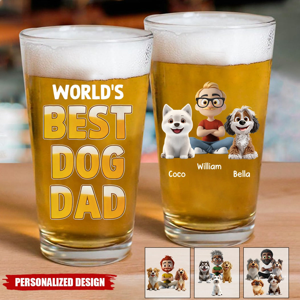 Best In The World-Personalized Beer Glass