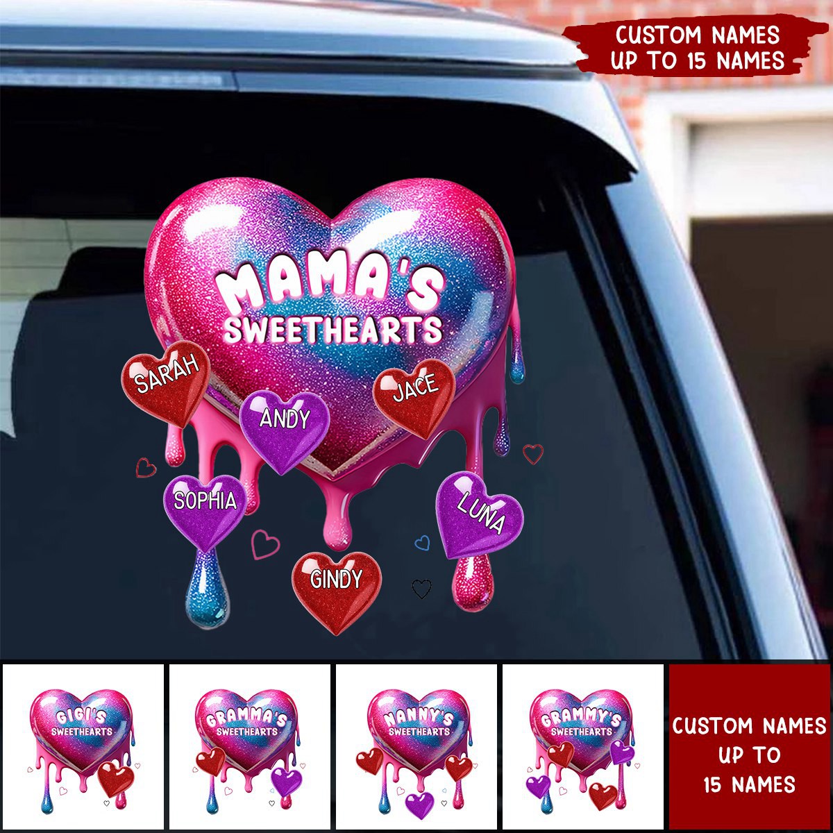 Personalized Sweethearts Decal Sticker - Mother's Day Gift