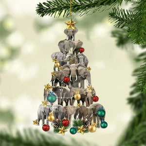 Elephant Christmas Lights Ornament-Gifts For Elephant Lovers-2024 New Release