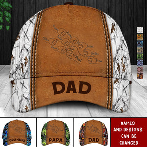 Personalized Fist Bump Fathers Day Family Cap-Gift For Grandpa Papa Daddy