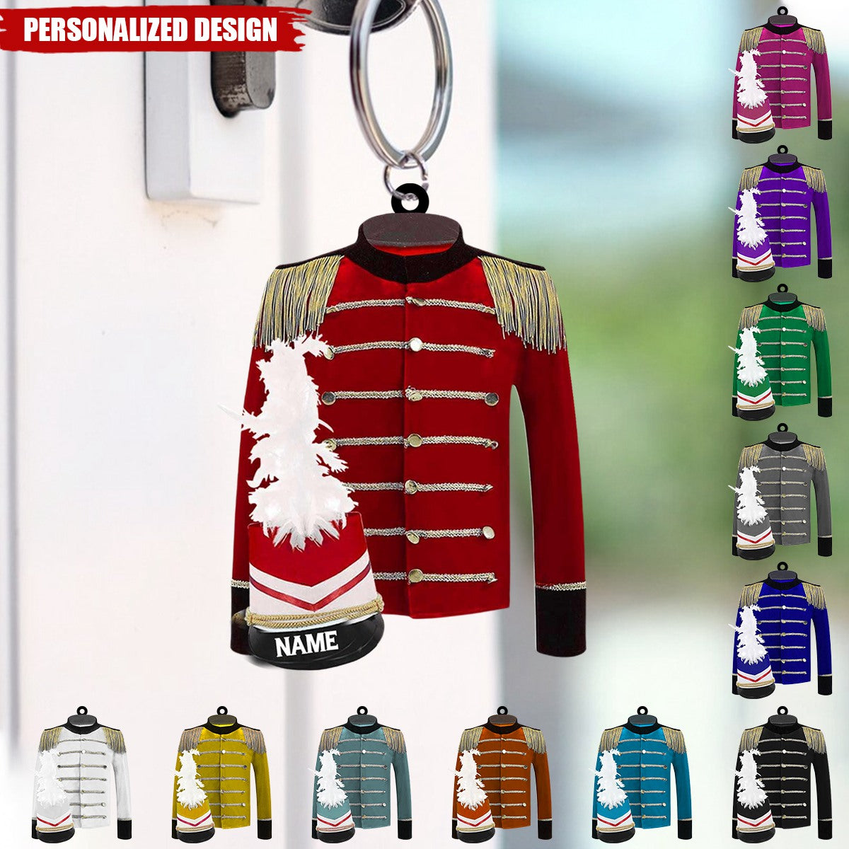 2025 New Release Personalized Marching Band Uniform Keychain-Gifts For Marching Band