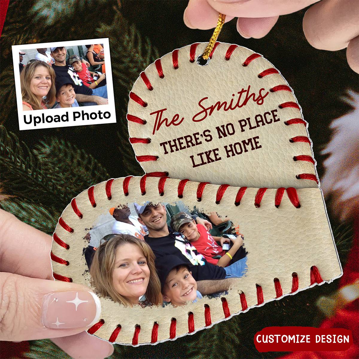 2024 New Release There's No Place Like Home - Personalized Christmas Acrylic Ornament
