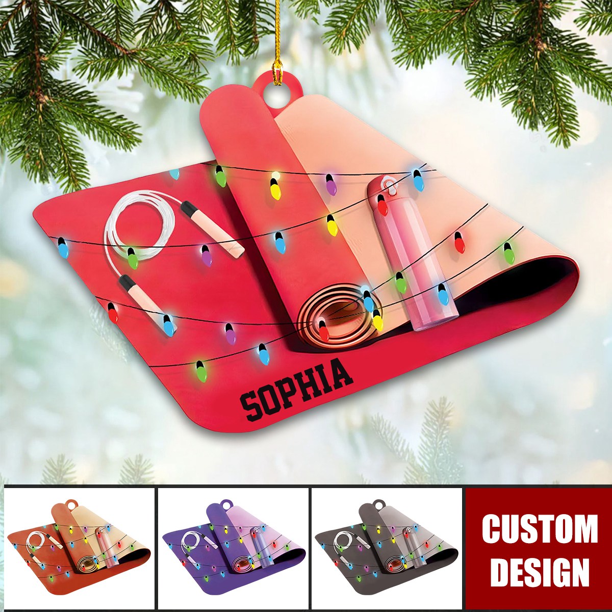 Personalized Yoga Christmas Ornament, Gift For Yoga Lovers - 2024 New Release