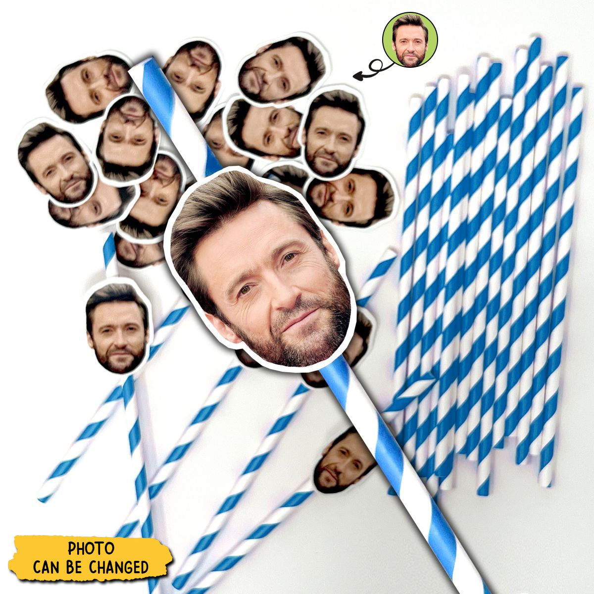 Personalized Face Straws Party Decorations