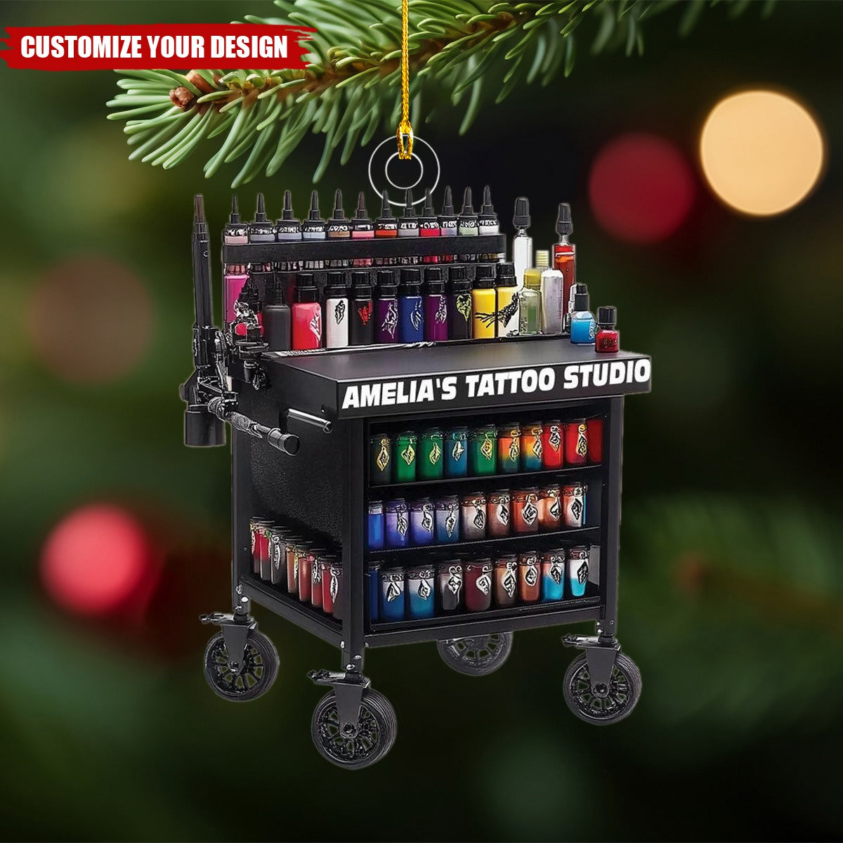Personalized Tattoo Christmas Ornament Tattoo Artirst Gift - 2024 New Release