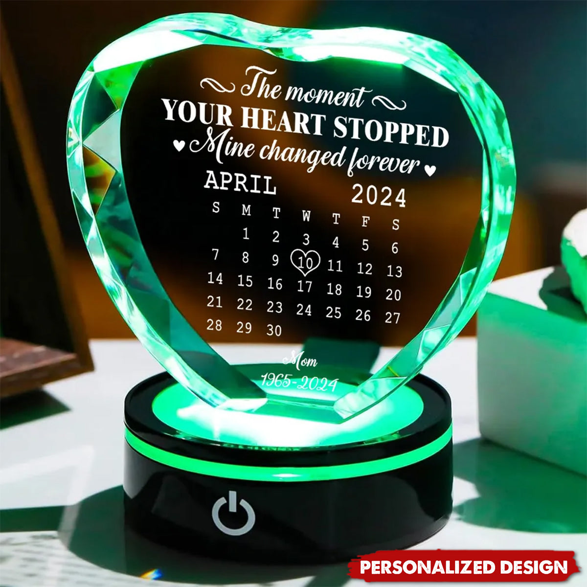 The Moment - Personalized Custom Crystal Led Light