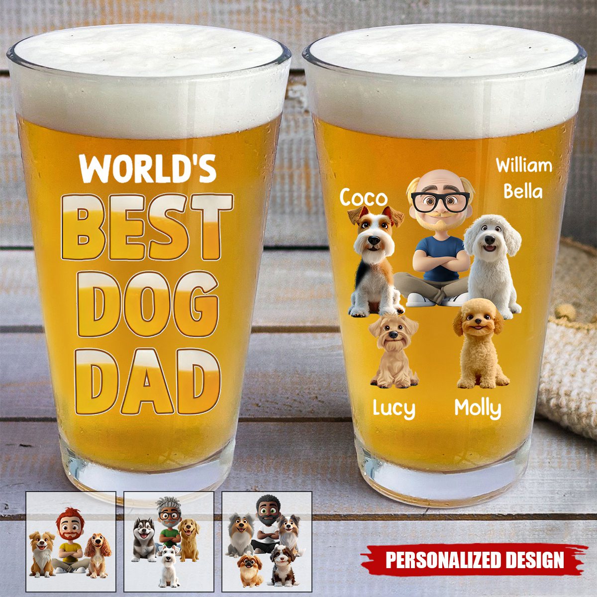 Best In The World-Personalized Beer Glass