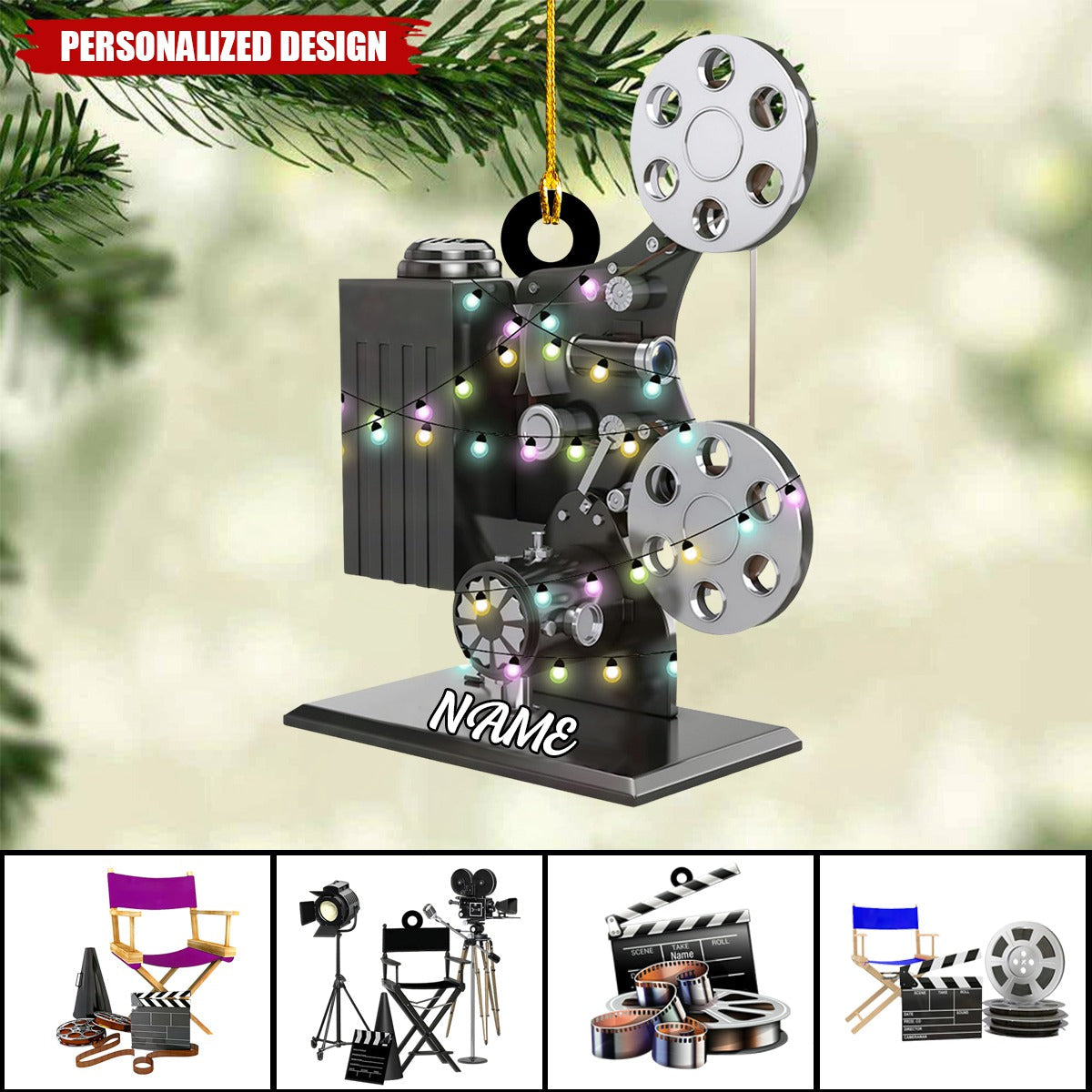 Personalized Film Clapboard Ornament-Gifts For Director,actor,Movie Lovers-2024 New Release