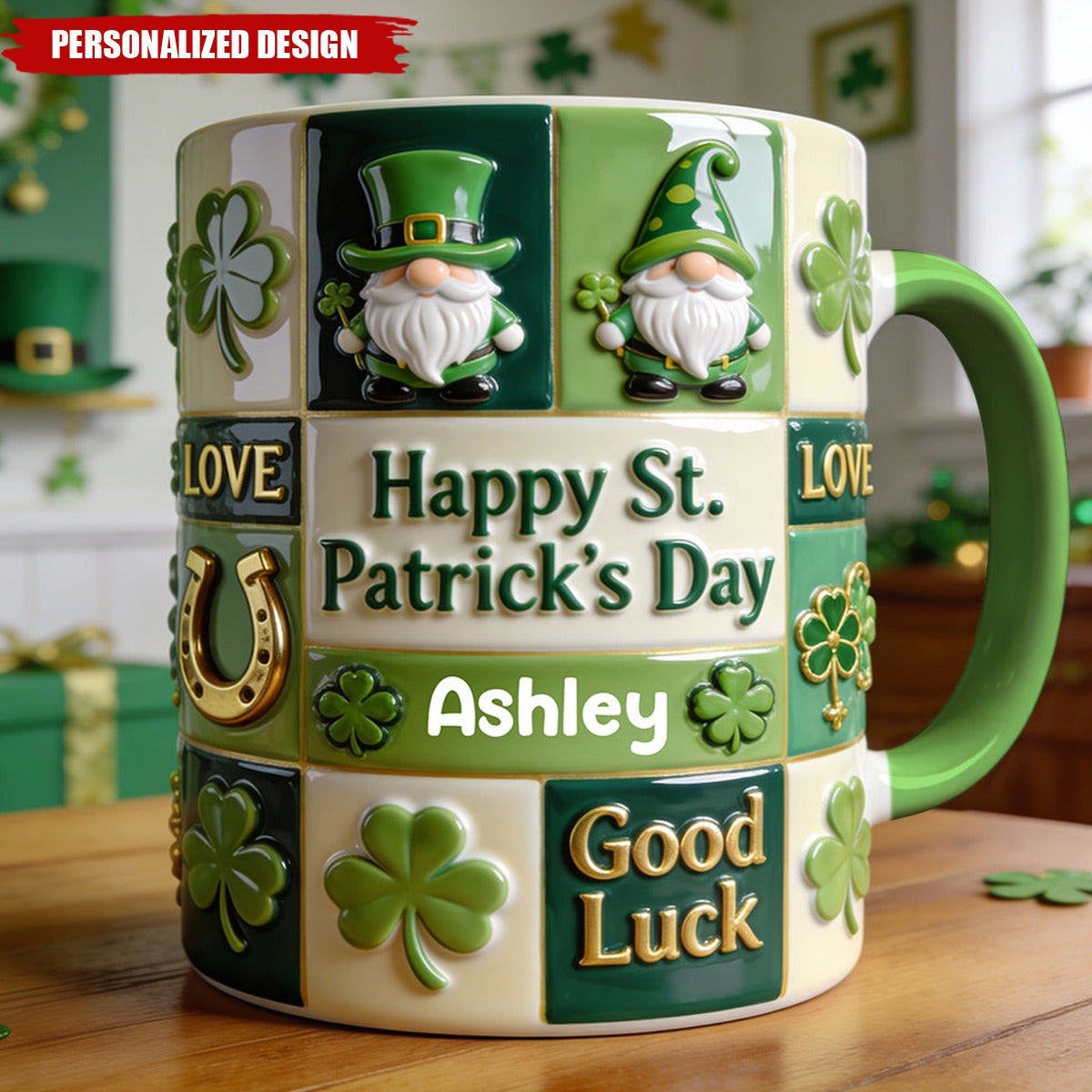 Happy St. Patrick's Day-Personalized Irish Mug