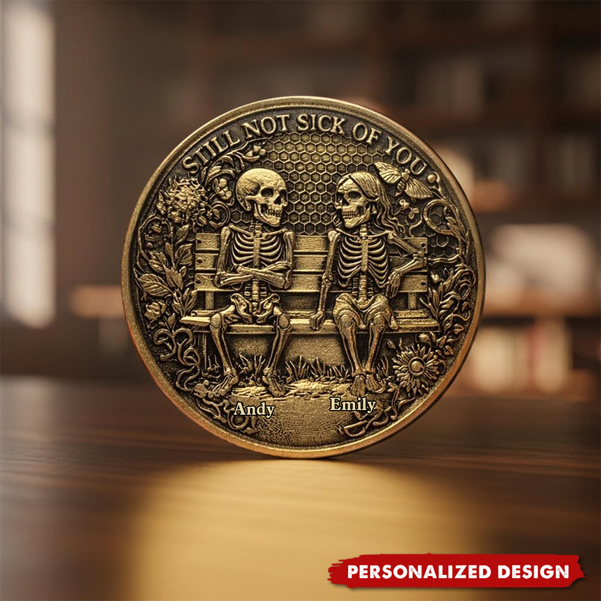 Still Not Sick of You Engraved Coin Anniversary Gift for Husband Couples