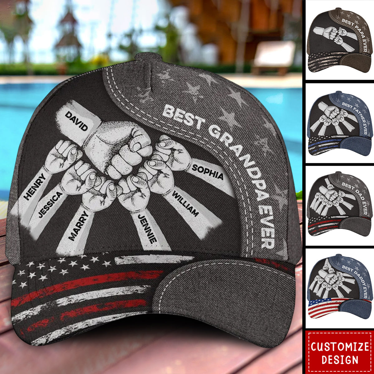 Best Papa Ever-Personalized Classic Cap