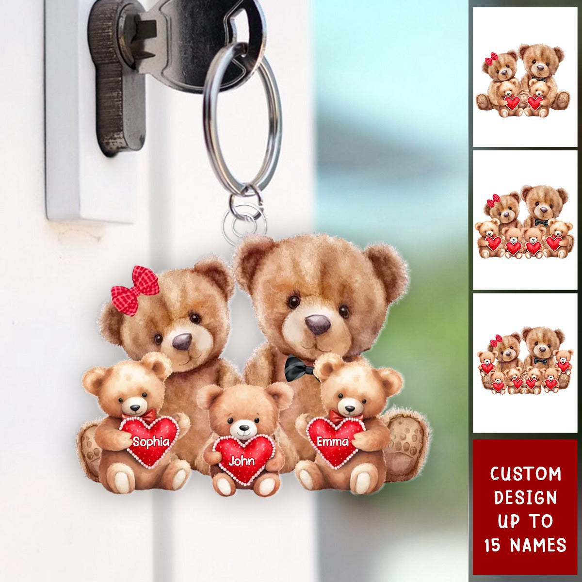 This is Us Bear Family Personalized Acrylic Keychain