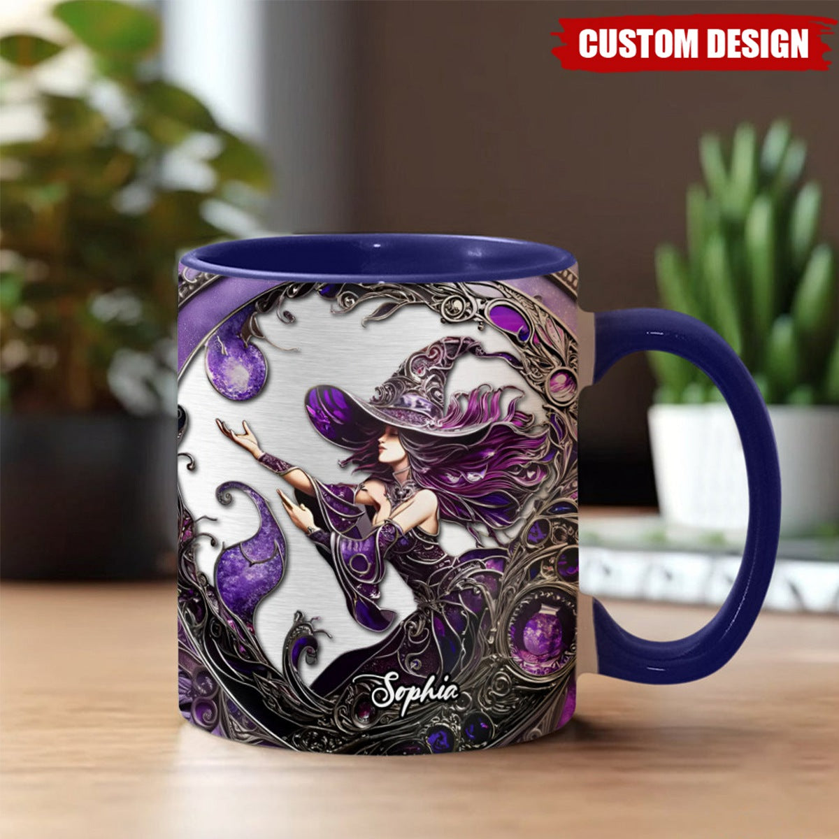 Beautiful Witch - Personalized Witch Accent Mug02
