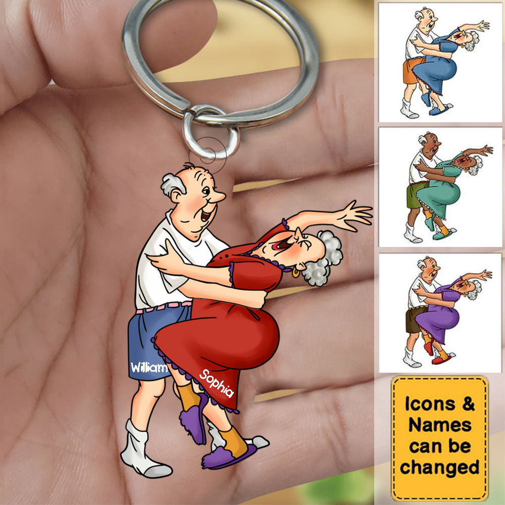 Personalized Couple Acrylic Keychain - Gift For Husband/Wife