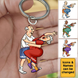 Personalized Couple Acrylic Keychain - Gift For Husband/Wife