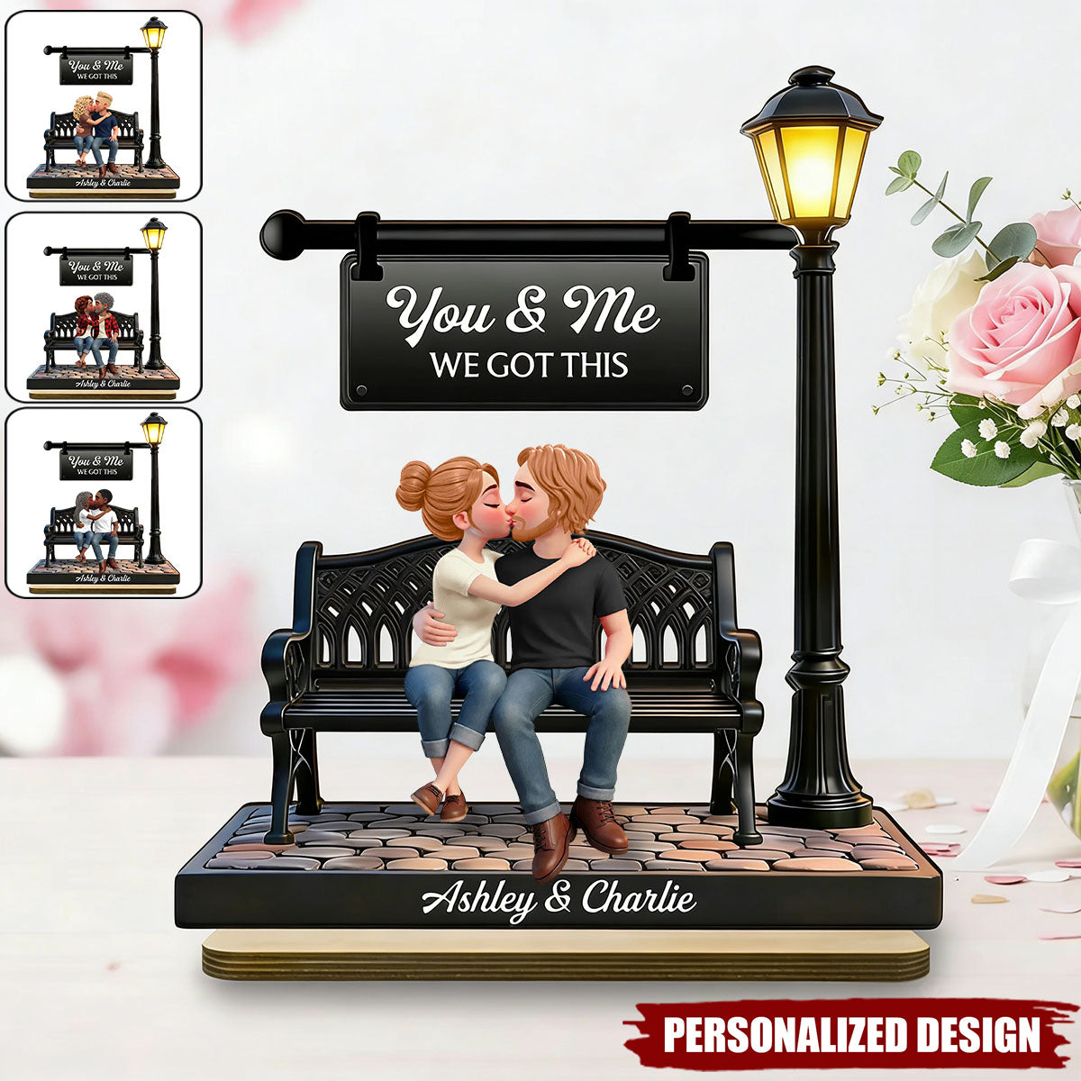 Personalized Romantic Couple Wooden Plaque-Valentine's Day Gift For Couple