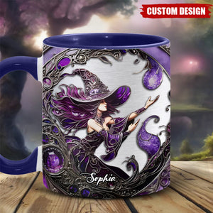Beautiful Witch - Personalized Witch Accent Mug02