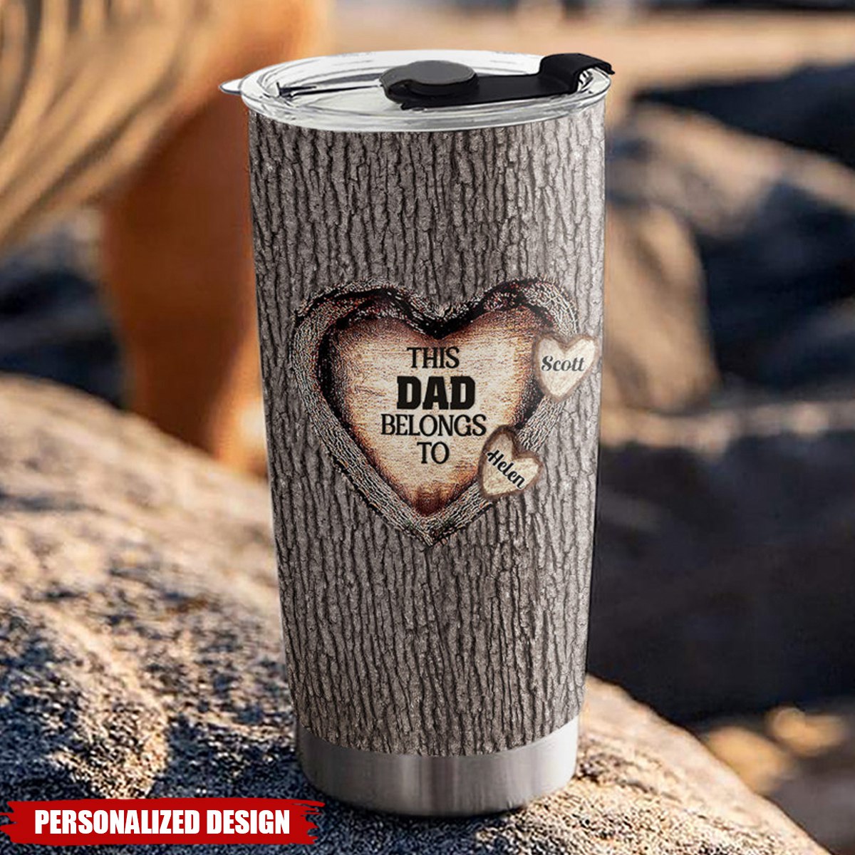 Heart Of Dad-Personalized Tumbler