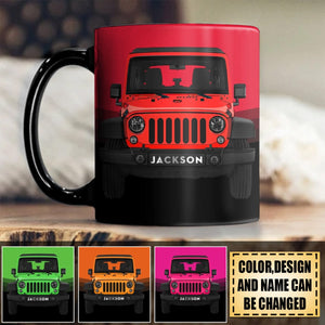 Personalized Off-Road Car Black Mug