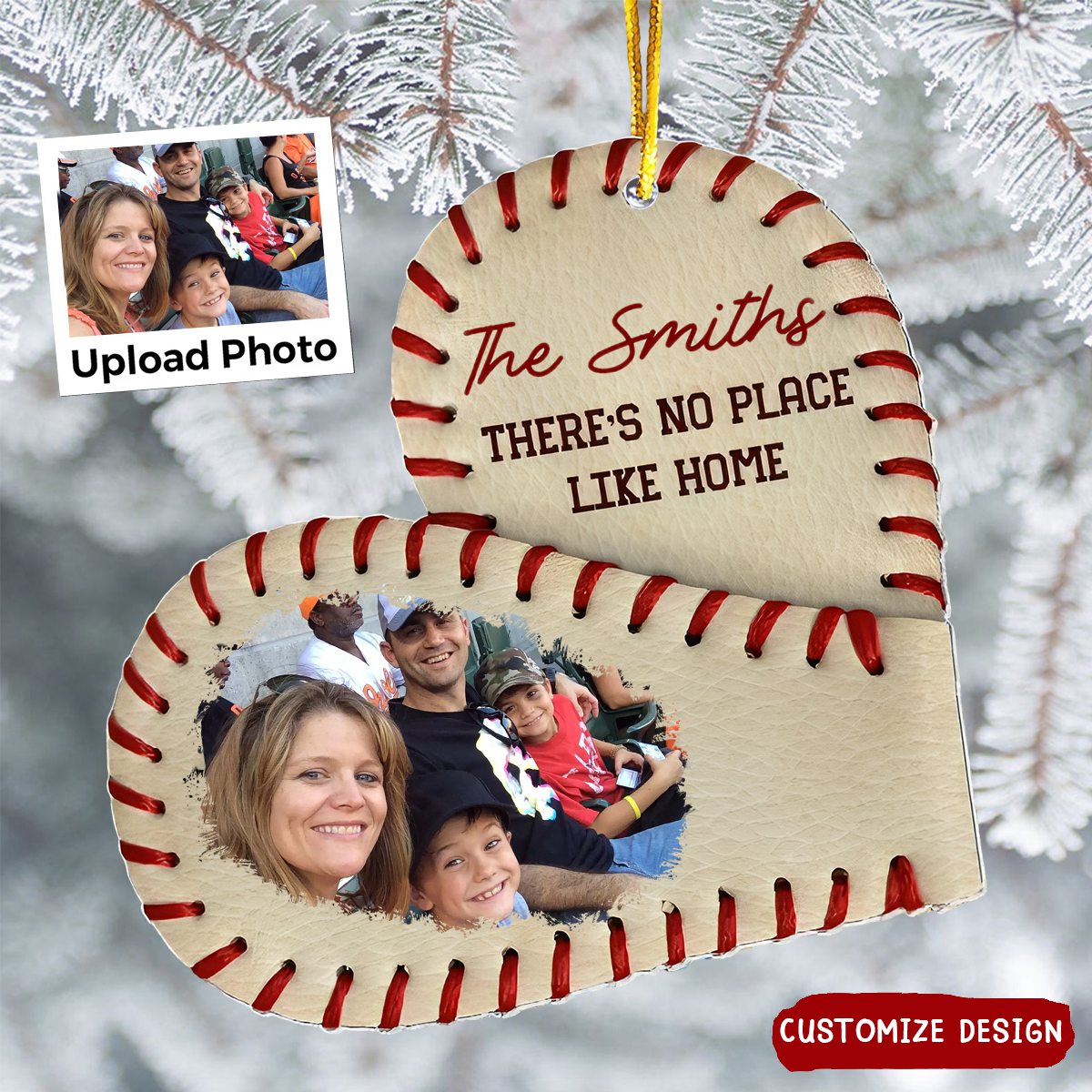 2024 New Release There's No Place Like Home - Personalized Christmas Acrylic Ornament
