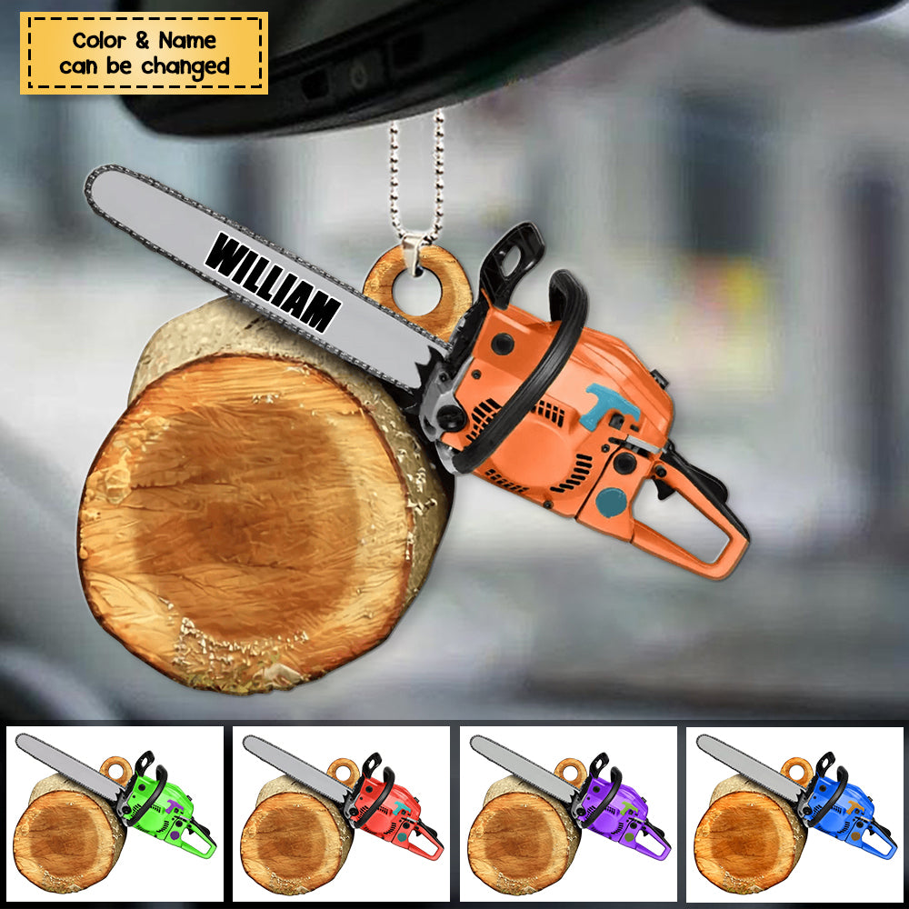 Personalized Arborist Wood Car Hanging Ornament