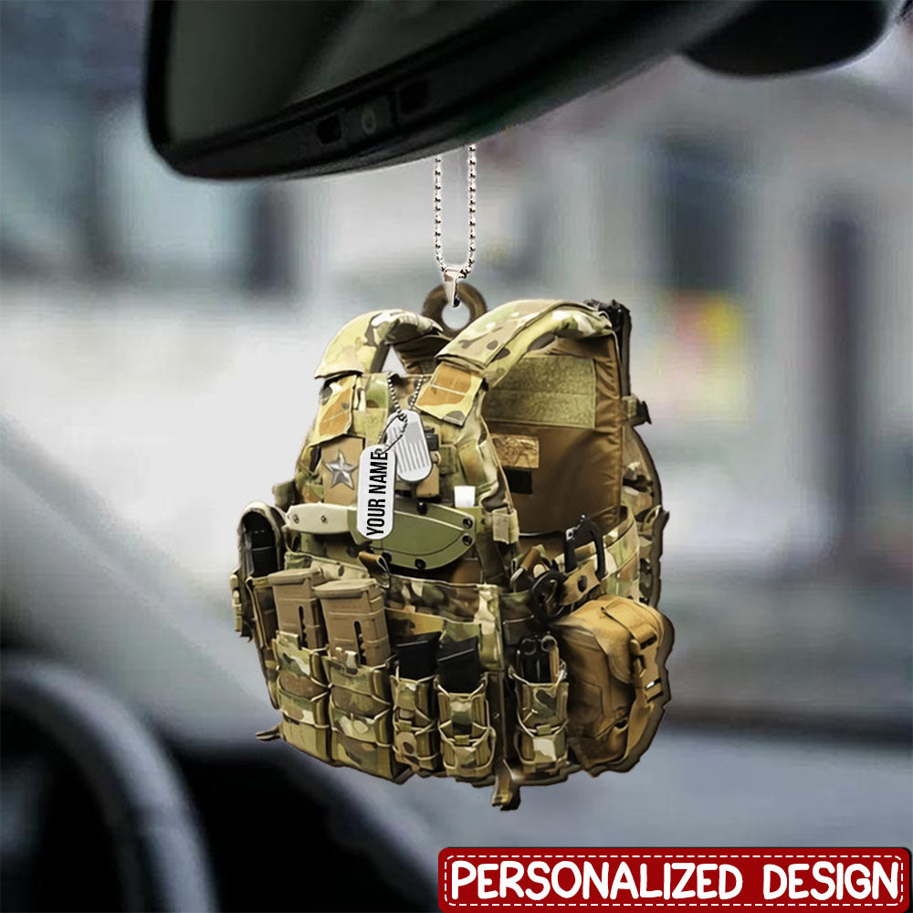 Soldier Tactical Vests Shaped Personalized Car Ornament