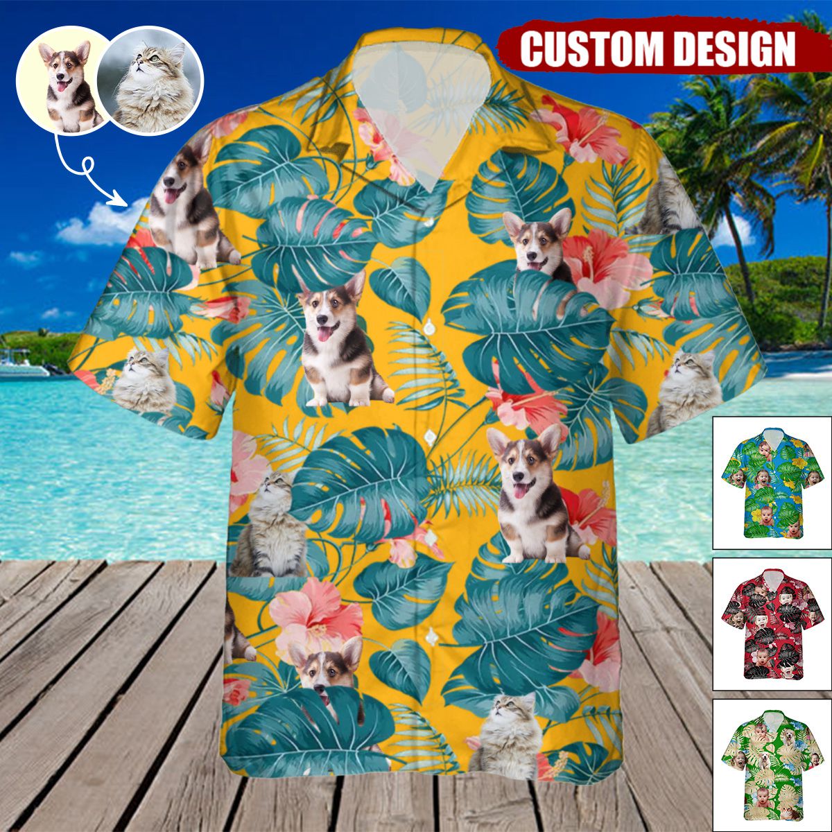 Upload Photo Family Hawaiian Shirt